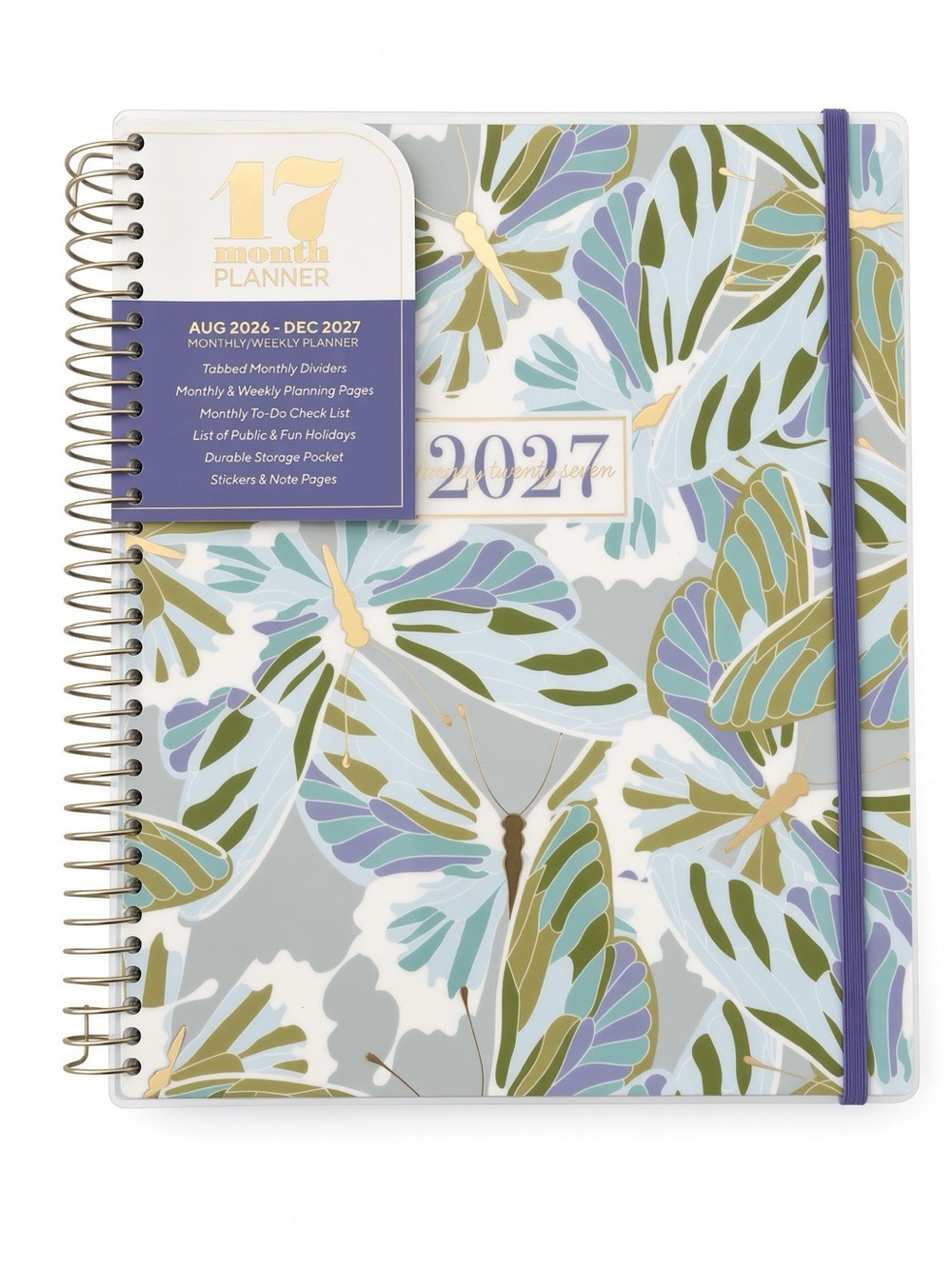The Creative Expert 17 Month Planner Butterfly Aug 2026-Dec 2027 NEW